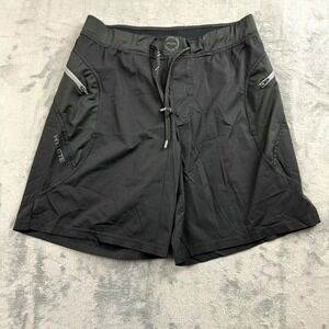 Hylete Mens Shorts Size M Above The Knee 9" Drawstring Performance Gym Black